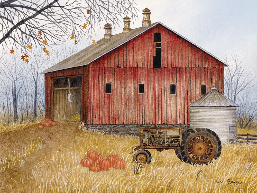 Old Red Barn art print by Linda Spivey for $57.95 CAD