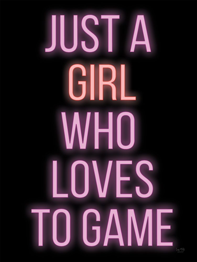 Just a Girl Who Loves to Game art print by Lux + Me Designs for $57.95 CAD