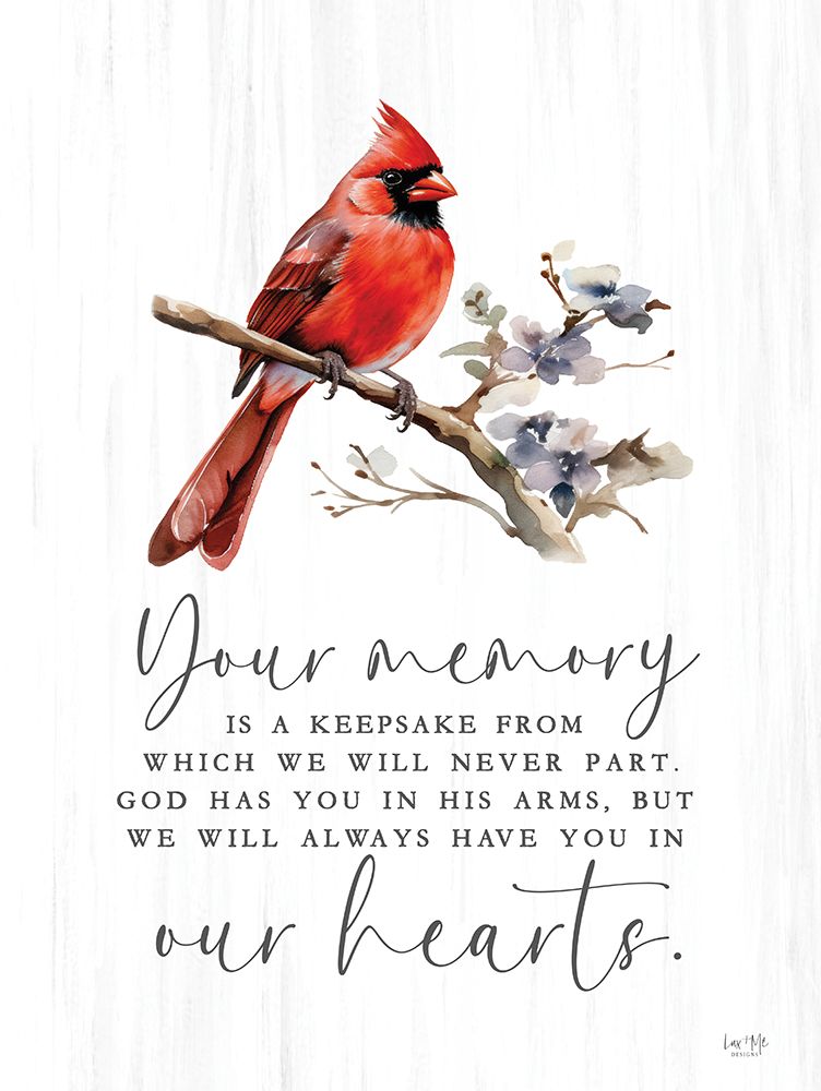 Your Memory Cardinal art print by Lux + Me Designs for $57.95 CAD