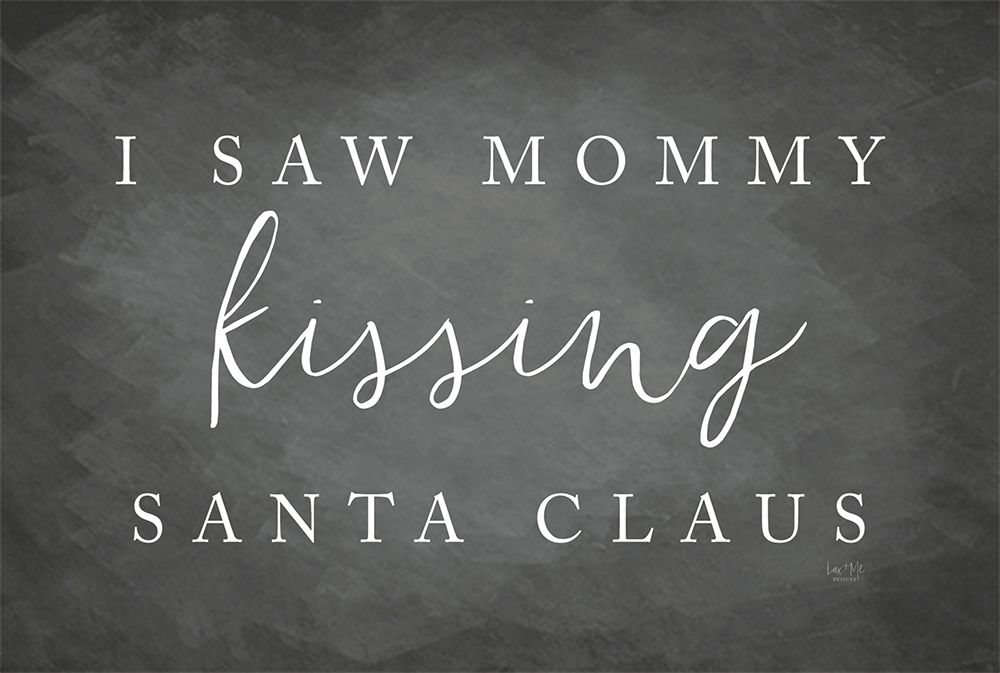 Kissing Santa Claus art print by Lux + Me Designs for $57.95 CAD