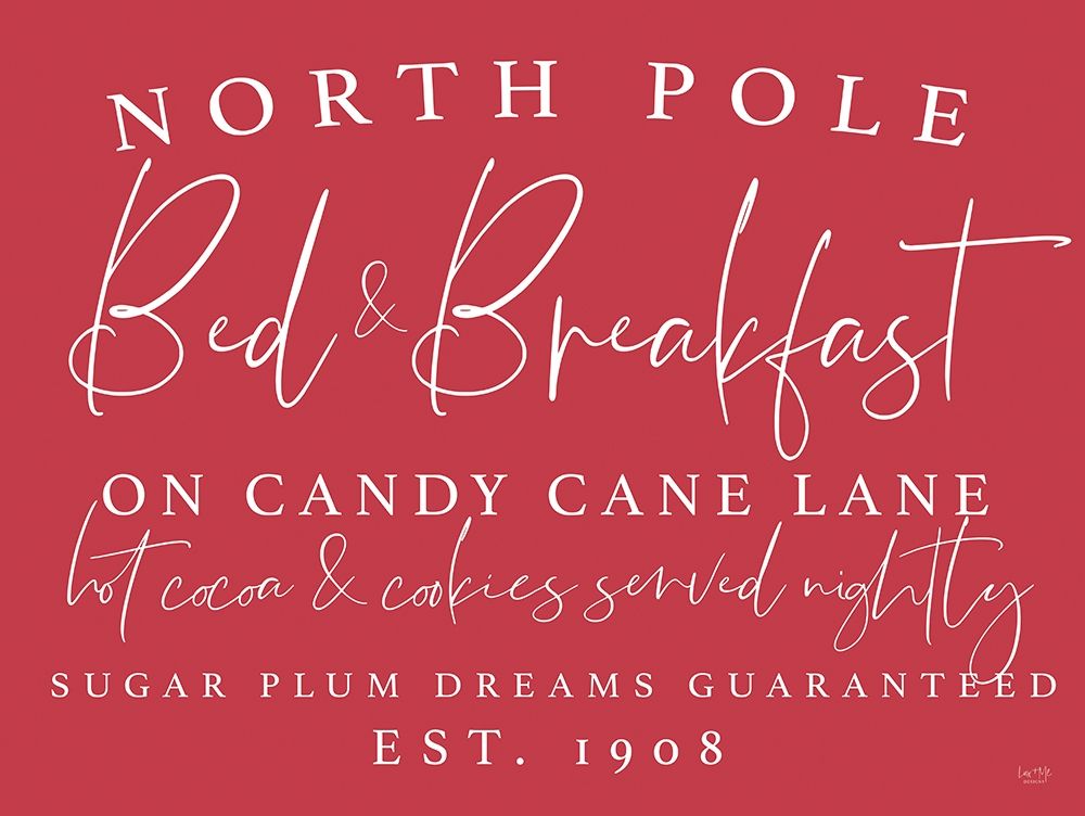 North Pole Bed And Breakfast art print by Lux + Me Designs for $57.95 CAD