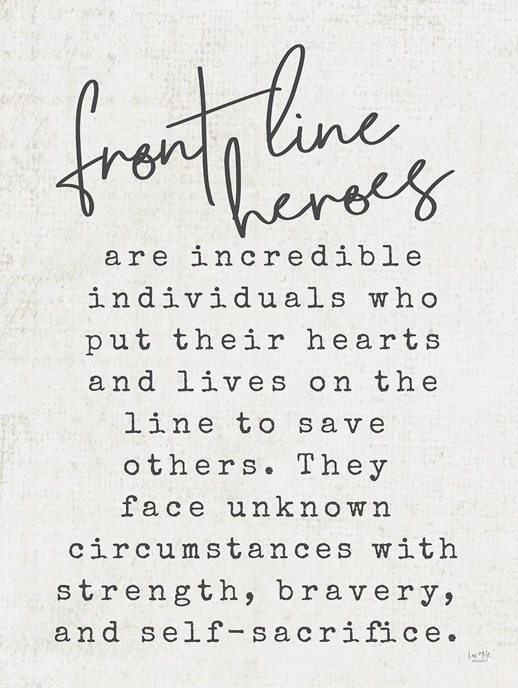 Front Line Heroes art print by Lux + Me Designs for $57.95 CAD