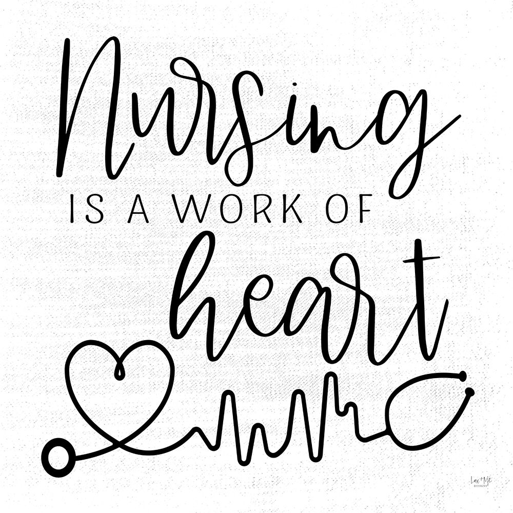 Nursing a Work of Heart art print by Lux + Me Designs for $57.95 CAD