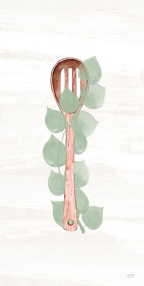 Kitchen Utensils - Slotted Spoon art print by Lux + Me Designs for $57.95 CAD