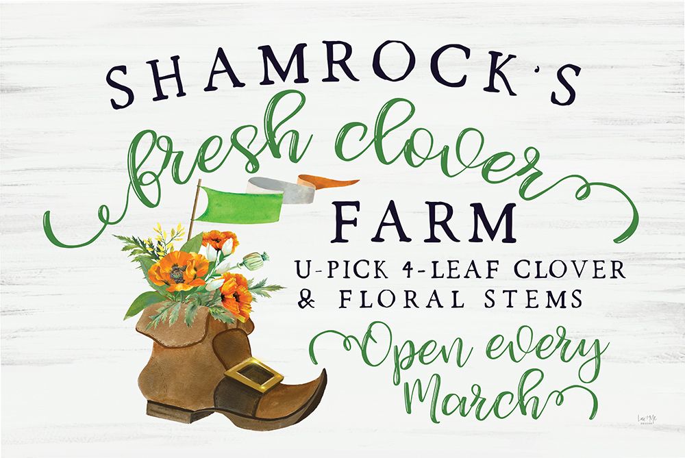 Shamrocks Fresh Clover Farm art print by Lux + Me Designs for $57.95 CAD