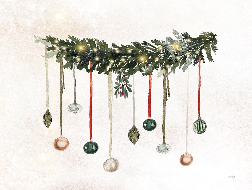 Christmas Garland art print by Lux + Me Designs for $57.95 CAD