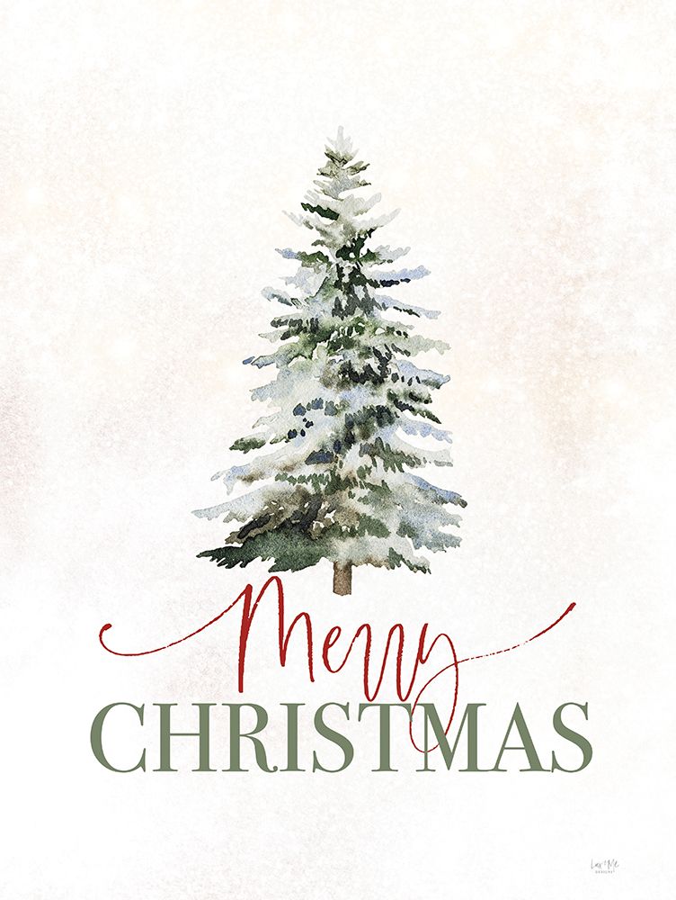 Merry Christmas Tree art print by Lux + Me Designs for $57.95 CAD