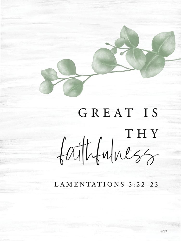 Great is Thy Faithfulness Set 2 of 2 art print by Lux + Me Designs for $57.95 CAD