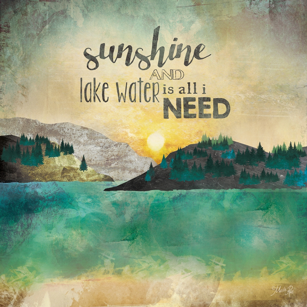 Sunshine and Lake Water art print by Marla Rae for $57.95 CAD