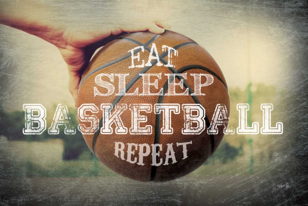 Eat, Sleep, Basketball, Repeat art print by Marla Rae for $57.95 CAD