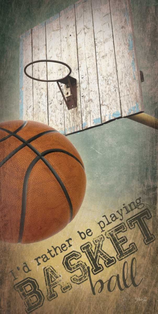 Iâ€™d Rather be Playing Basketball     art print by Marla Rae for $57.95 CAD