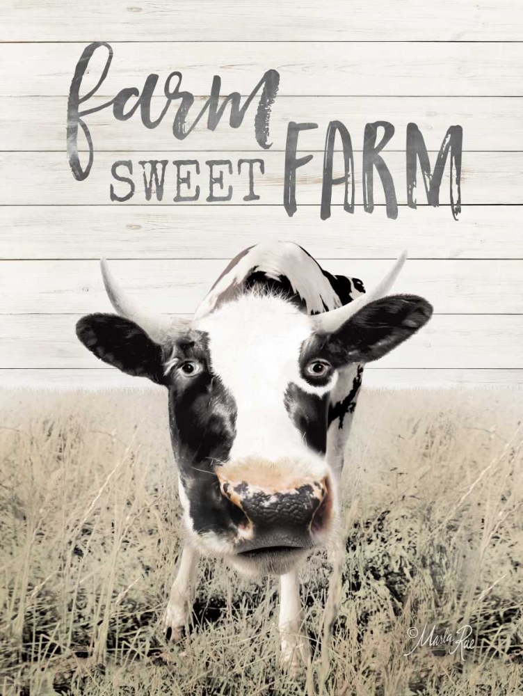 Farm Sweet Farm Cow art print by Marla Rae for $57.95 CAD