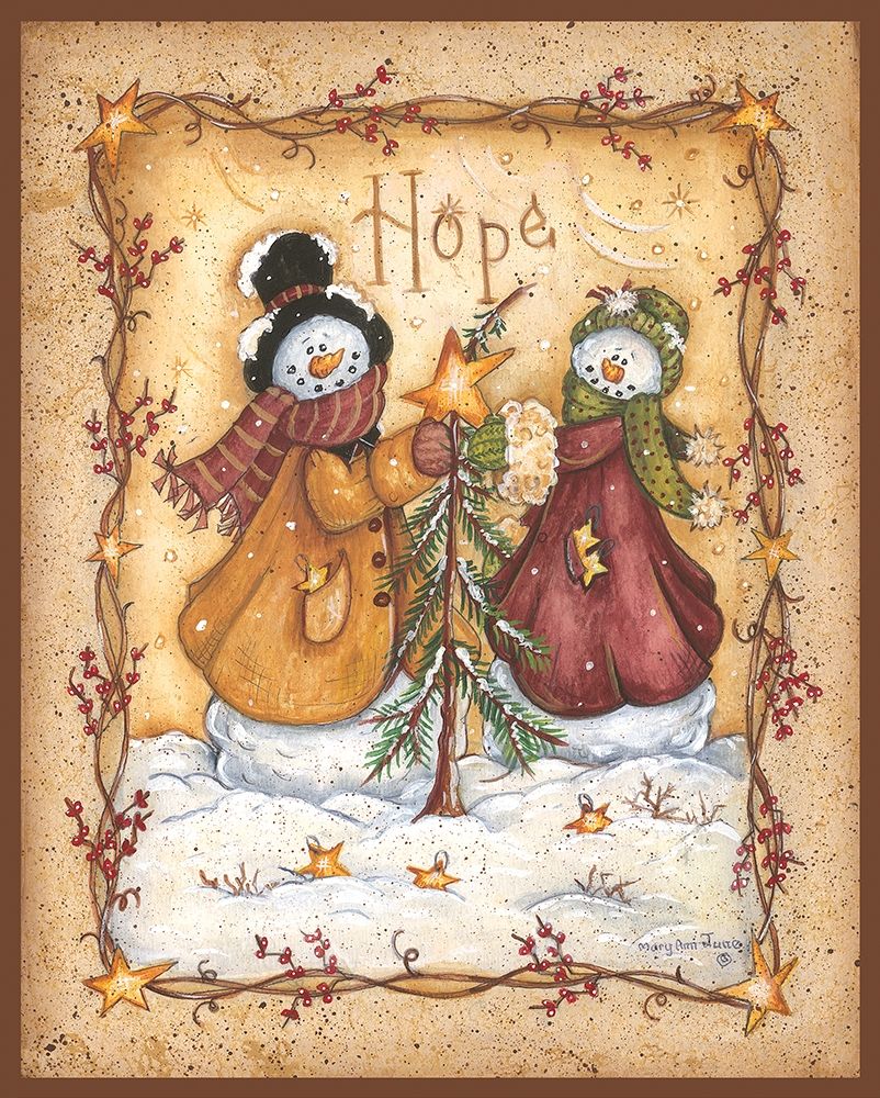 Snow Folk Hope art print by Mary Ann June for $57.95 CAD