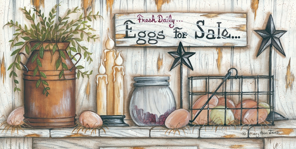 Eggs for Sale art print by Mary Ann June for $57.95 CAD