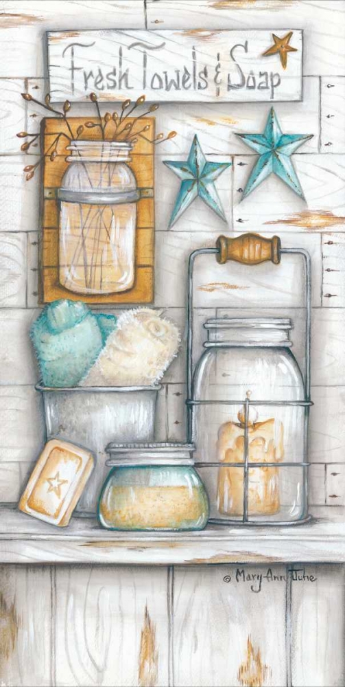 Fresh Towels and Soap art print by Mary Ann June for $57.95 CAD