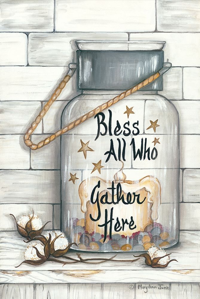 Glass Luminary Bless All Who Gather art print by Mary Ann June for $57.95 CAD
