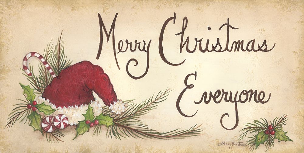 Merry Christmas Everyone art print by Mary Ann June for $57.95 CAD