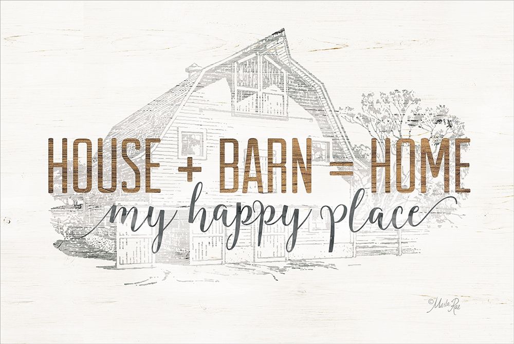 House + Barn = Home art print by Marla Rae for $57.95 CAD