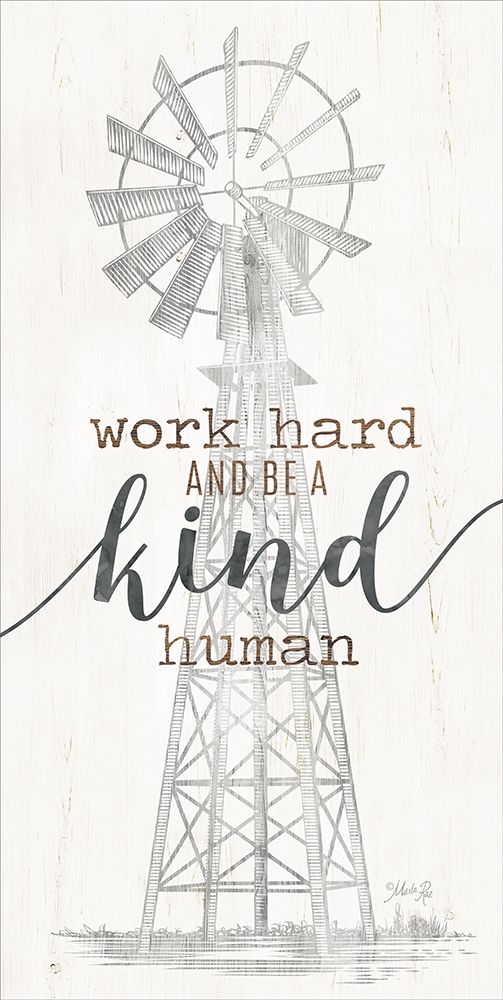 Be Kind Windmill art print by Marla Rae for $57.95 CAD