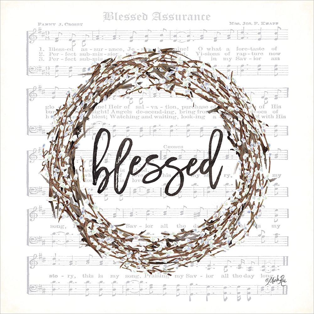 Blessed Assurance Bless Wreath art print by Marla Rae for $57.95 CAD