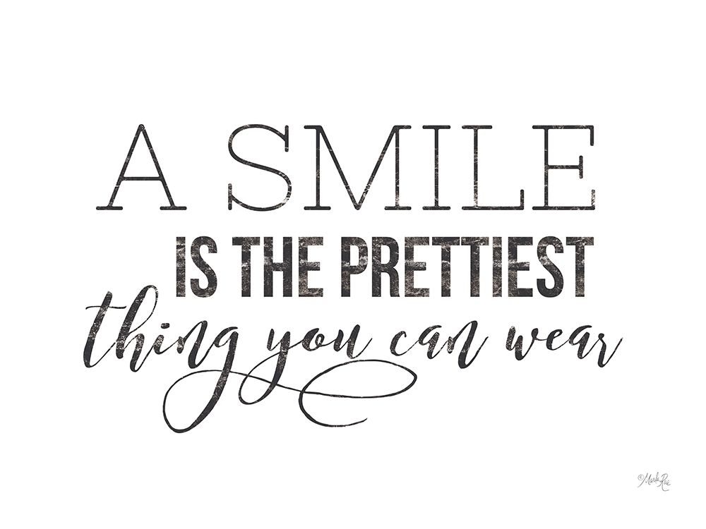 A Smile is the Prettiest Thing You Can Wear art print by Maria Rae for $57.95 CAD