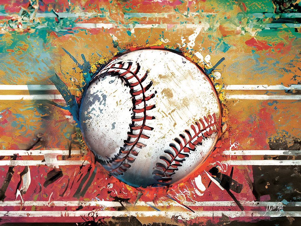 Graffiti Baseball art print by Marla Rae for $57.95 CAD
