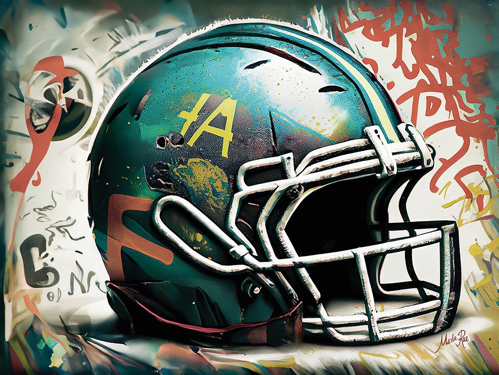 Graffiti Football Helmut art print by Marla Rae for $57.95 CAD
