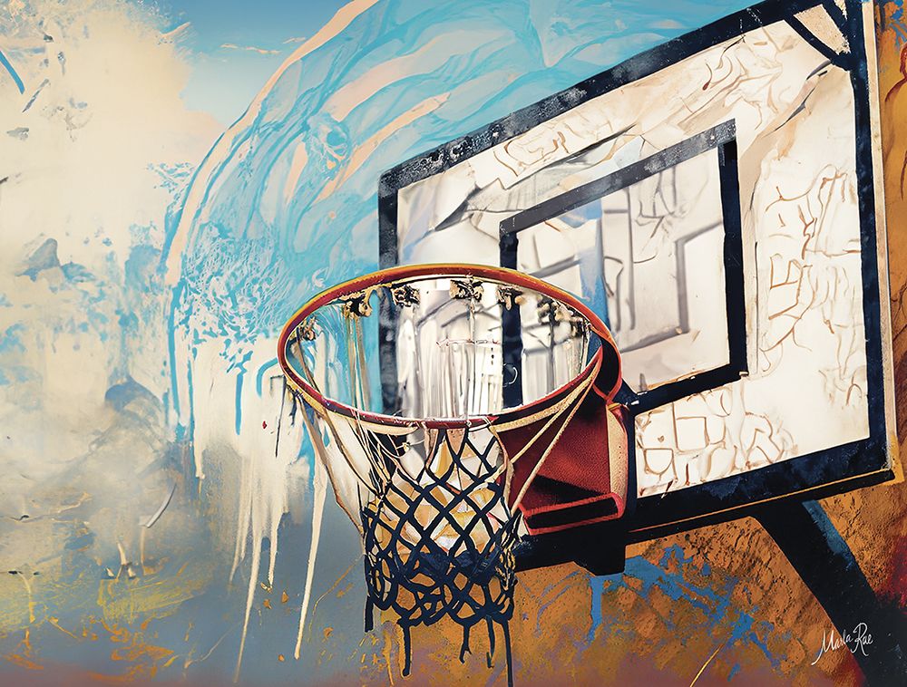 Graffiti Basketball Hoop art print by Marla Rae for $57.95 CAD