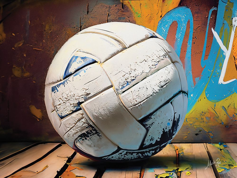 Graffiti Volleyball art print by Marla Rae for $57.95 CAD