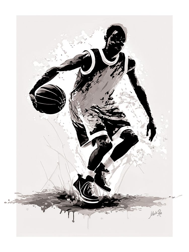 Basketball Player art print by Marla Rae for $57.95 CAD