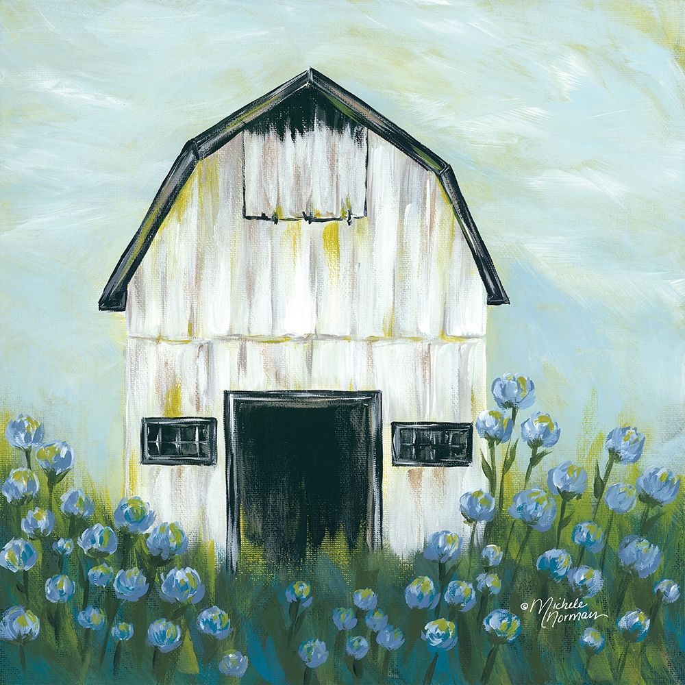 Blue Flowers art print by Michele Norman for $57.95 CAD