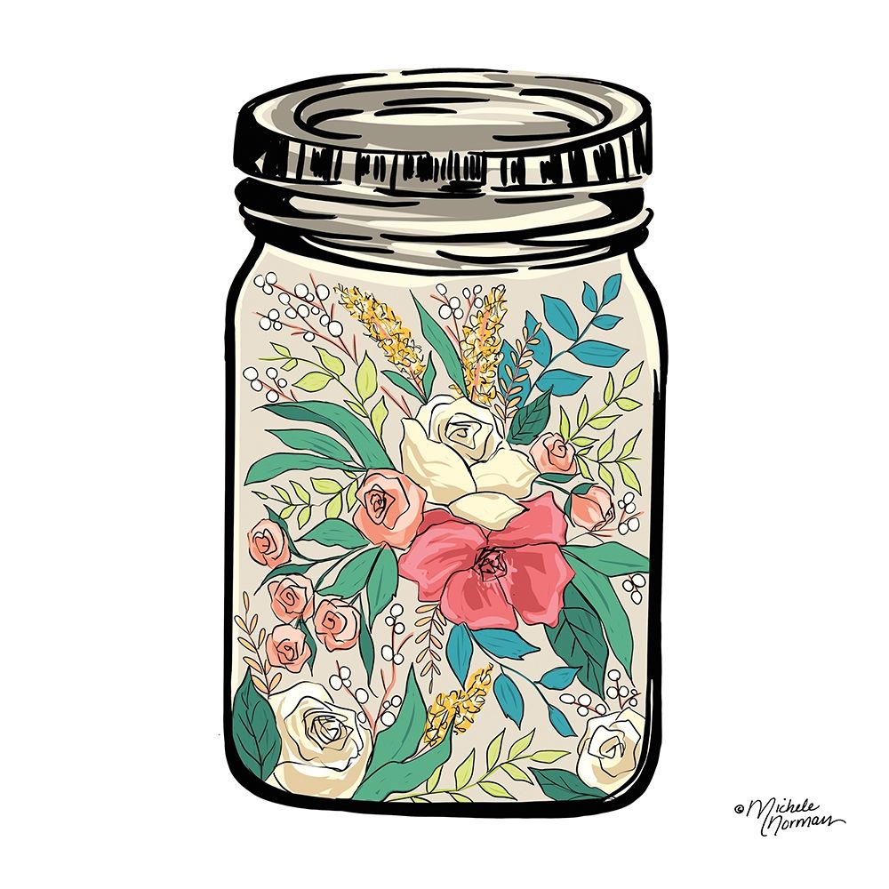 Floral Jar art print by Michele Norman for $57.95 CAD