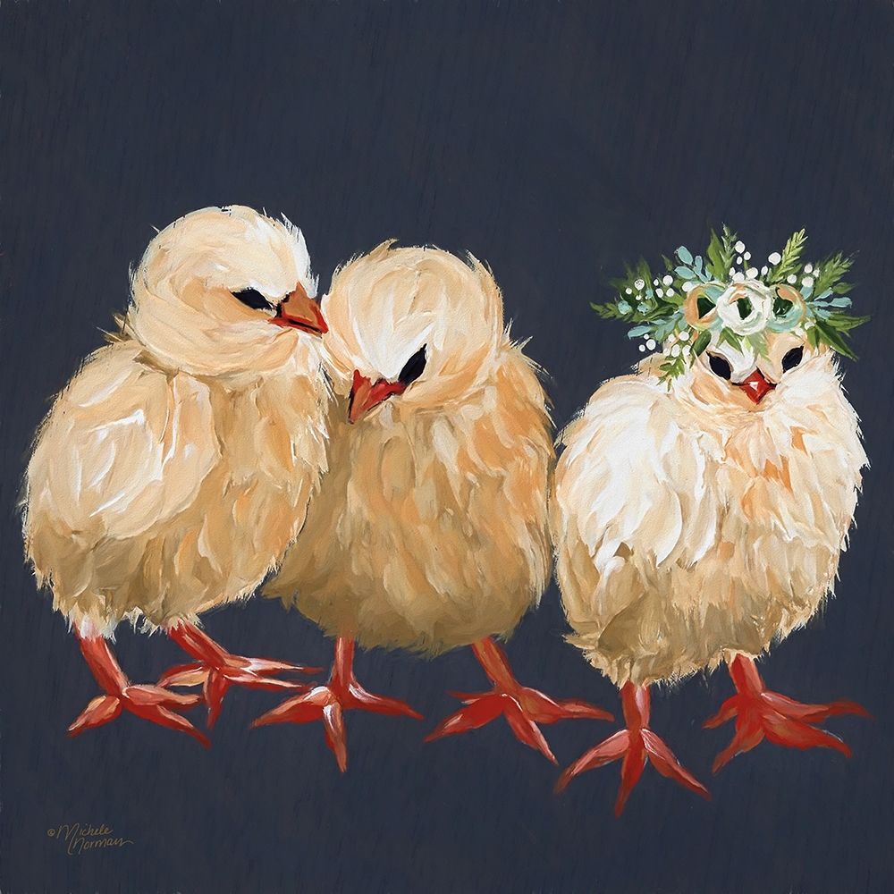 Chick Trio art print by Michele Norman for $57.95 CAD