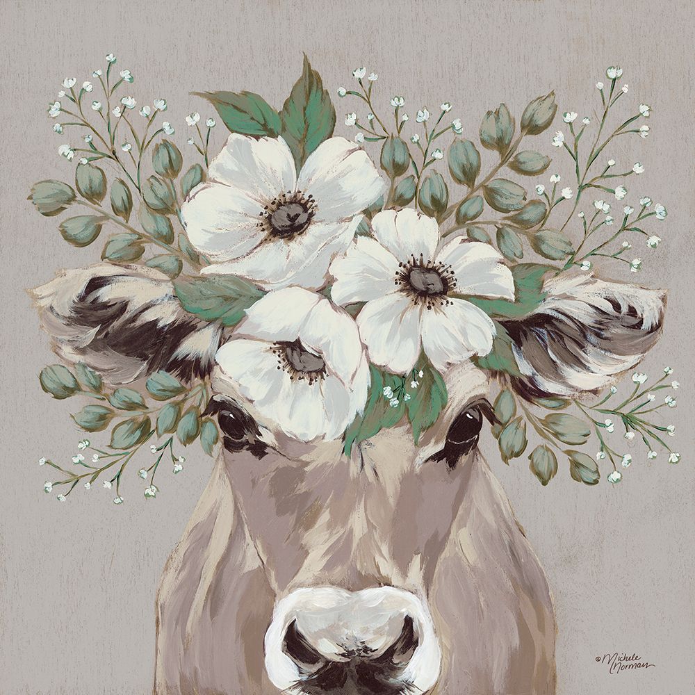 Flora the Jersey Cow art print by Michele Norman for $57.95 CAD
