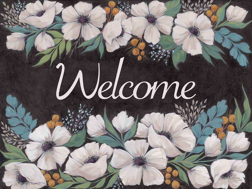 Welcome Floral art print by Michele Norman for $57.95 CAD