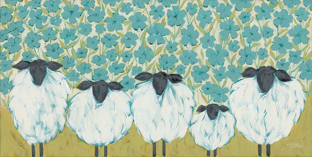 Floral Flock I art print by Michael Norman for $57.95 CAD