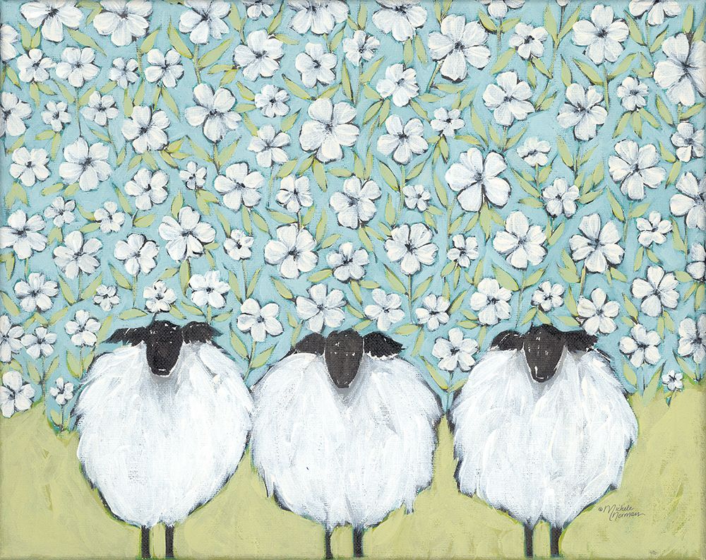 Floral Flock II art print by Michael Norman for $57.95 CAD