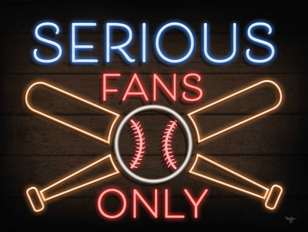 Neon Baseball Fans art print by Mollie B. for $57.95 CAD