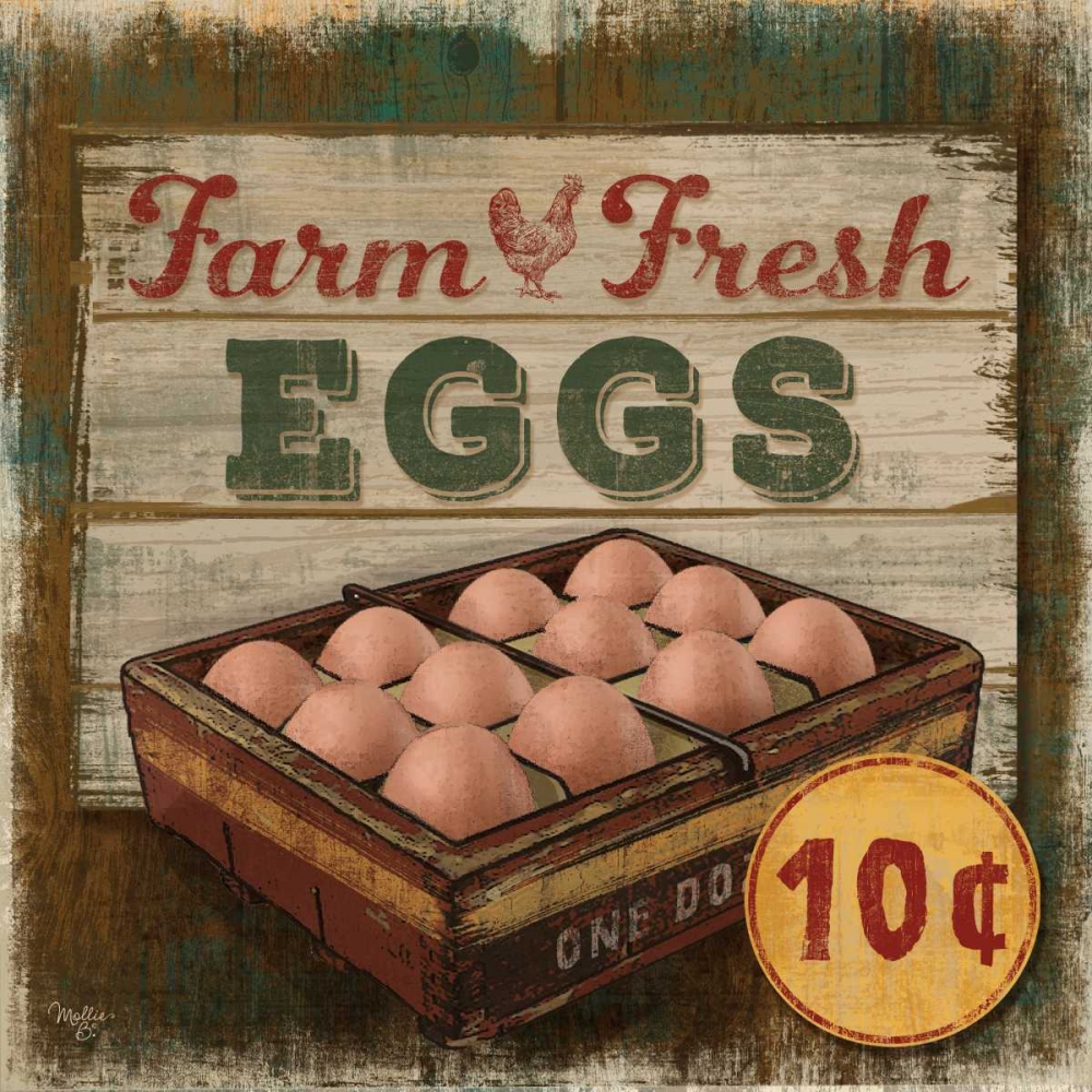 Farm Fresh Eggs art print by Mollie B. for $57.95 CAD