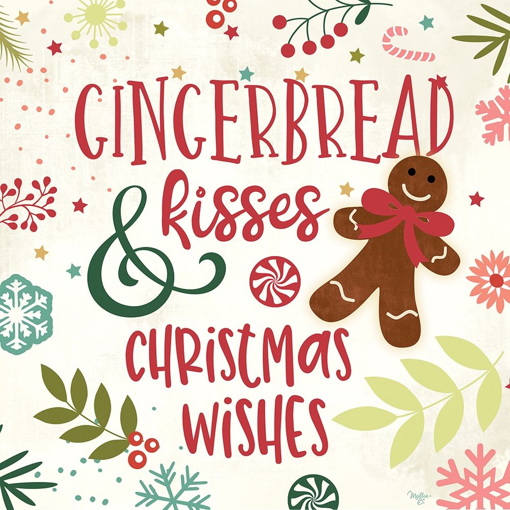 Gingerbread Kisses art print by Mollie B. for $57.95 CAD