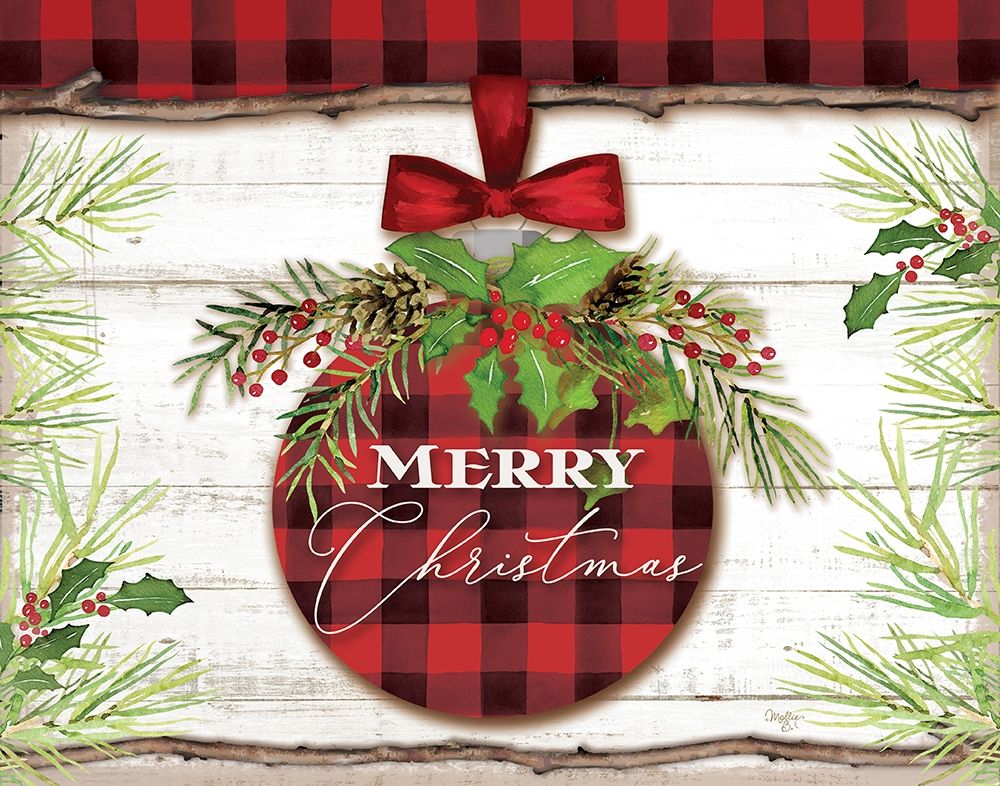Merry Christmas Ornament art print by Mollie B. for $57.95 CAD