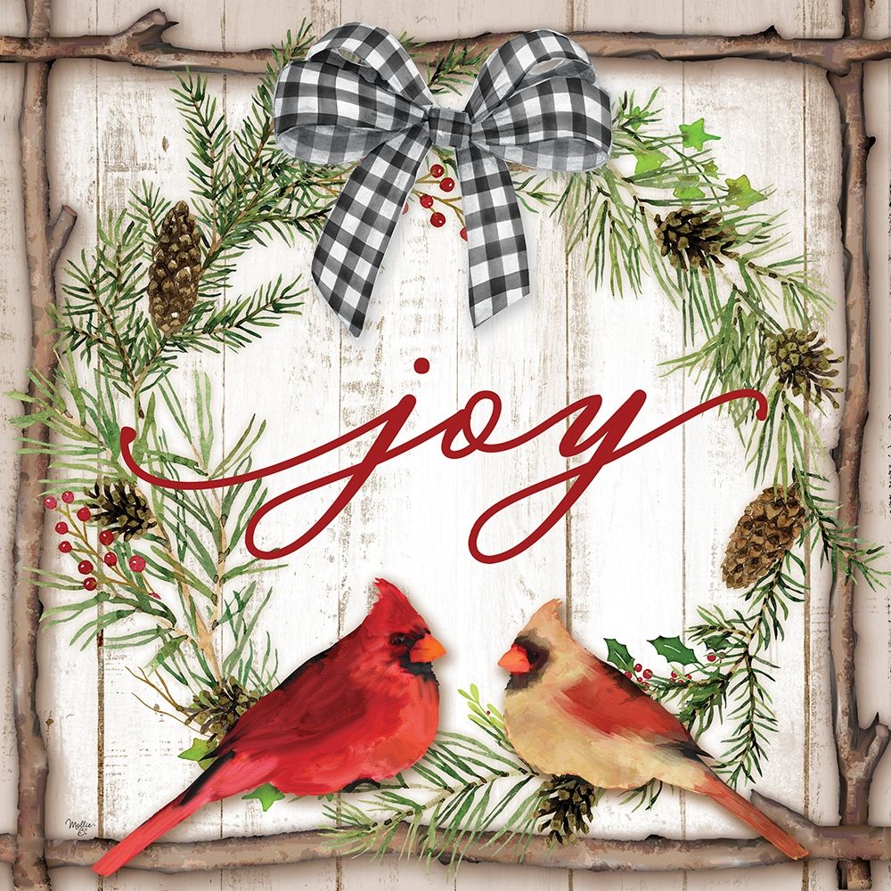 Joy Wreath art print by Mollie B. for $57.95 CAD