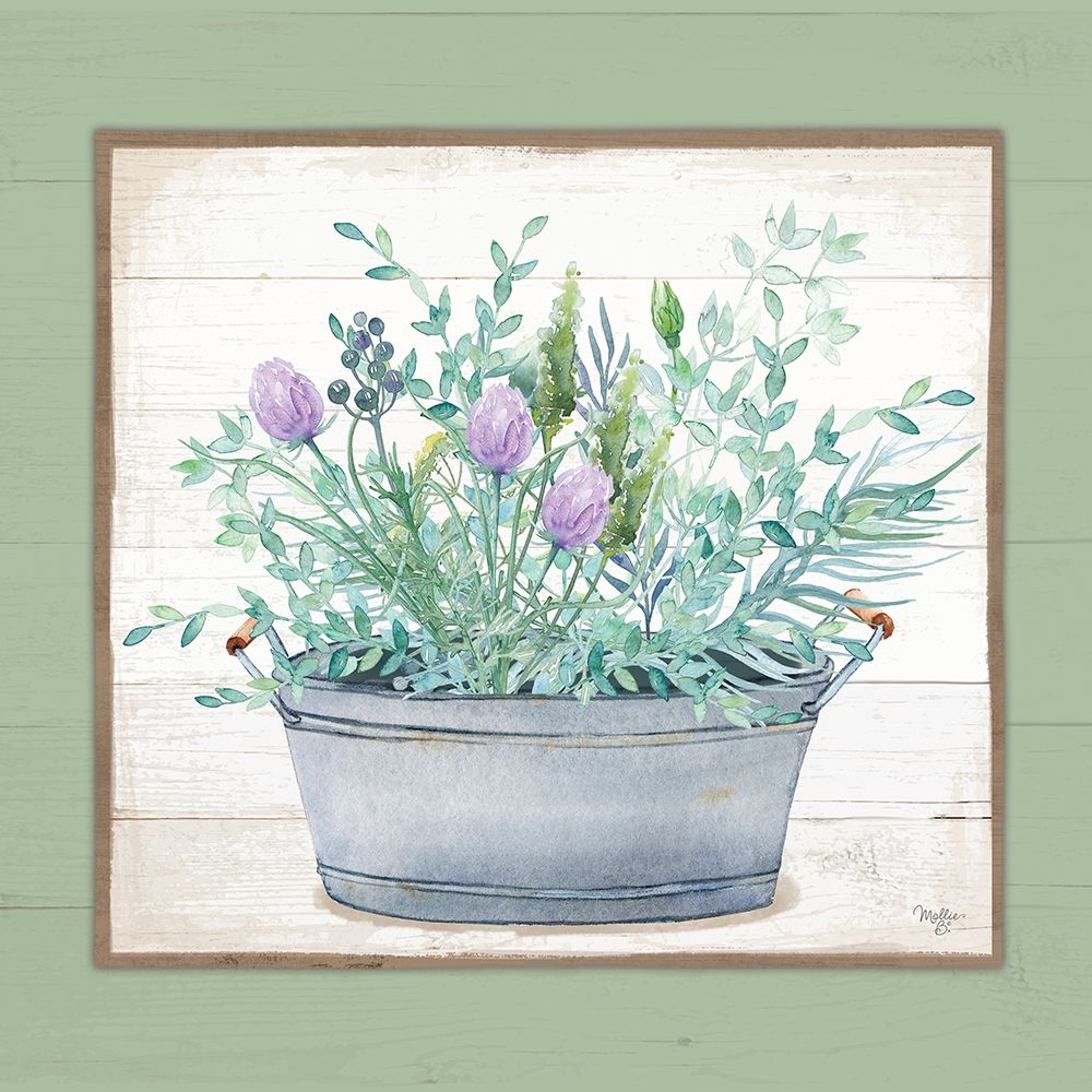 Pot of Herbs I art print by Mollie B. for $57.95 CAD