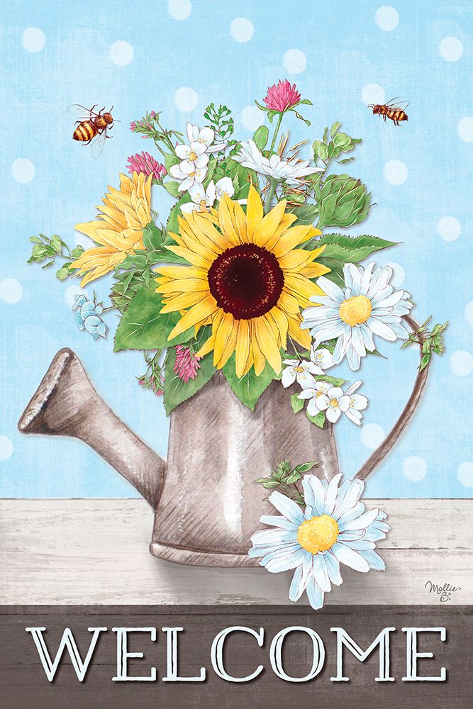 Welcome Watering Can art print by Mollie B. for $57.95 CAD