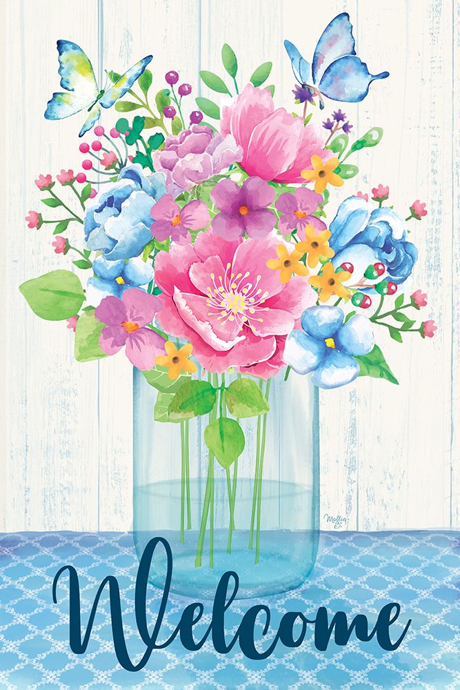 Welcome Spring Flowers art print by Mollie B. for $57.95 CAD