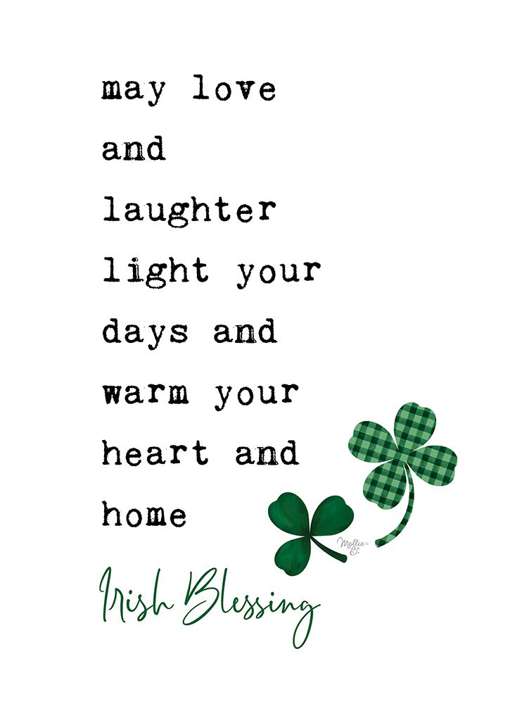 Irish Blessing art print by Mollie B. for $57.95 CAD