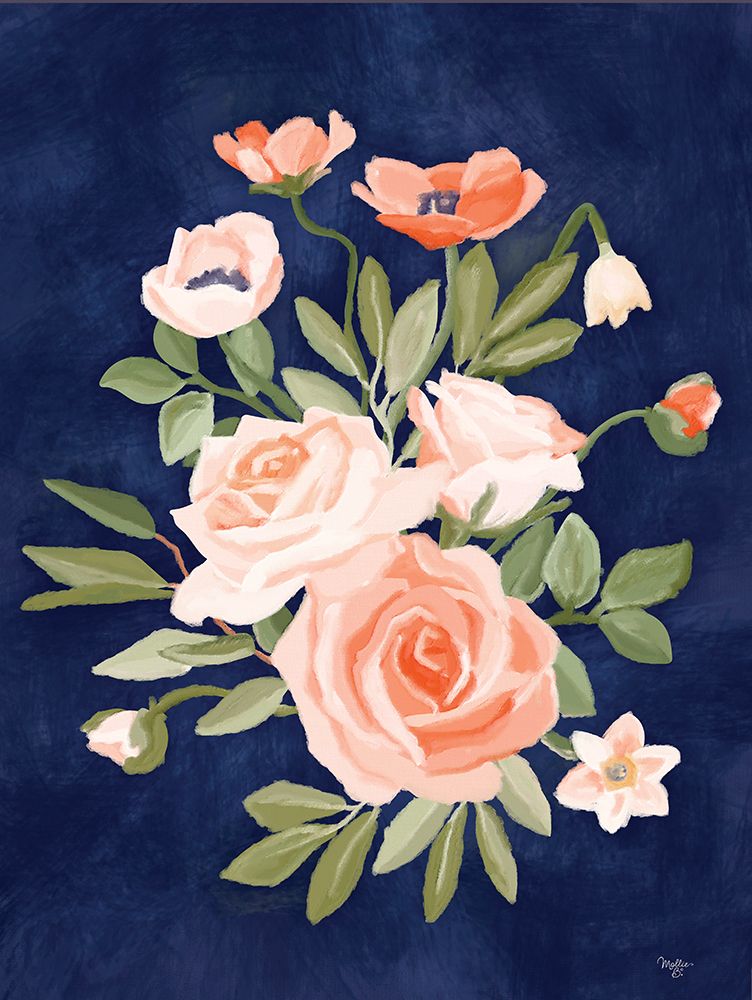 Peachy Floral art print by Mollie B. for $57.95 CAD