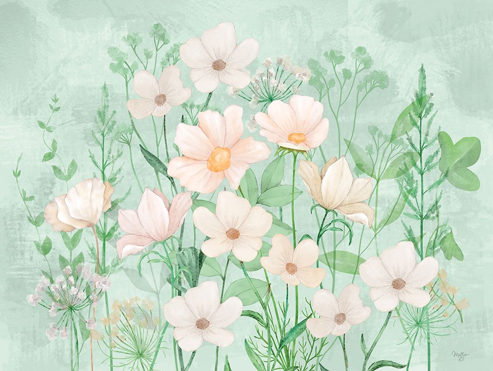 Misty Mint Floral art print by Mollie B. for $57.95 CAD