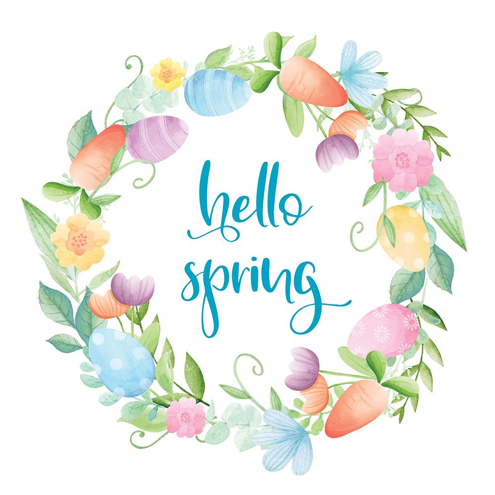 Hello Spring Wreath art print by Mollie B. for $57.95 CAD