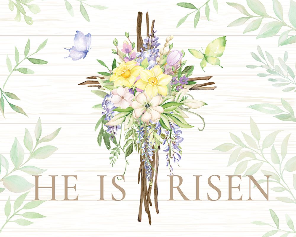 He is Risen Cross art print by Mollie B. for $57.95 CAD